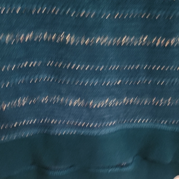 Mudd Green Crew Neck Sweater with Textured Stripes - Picture 4 of 6